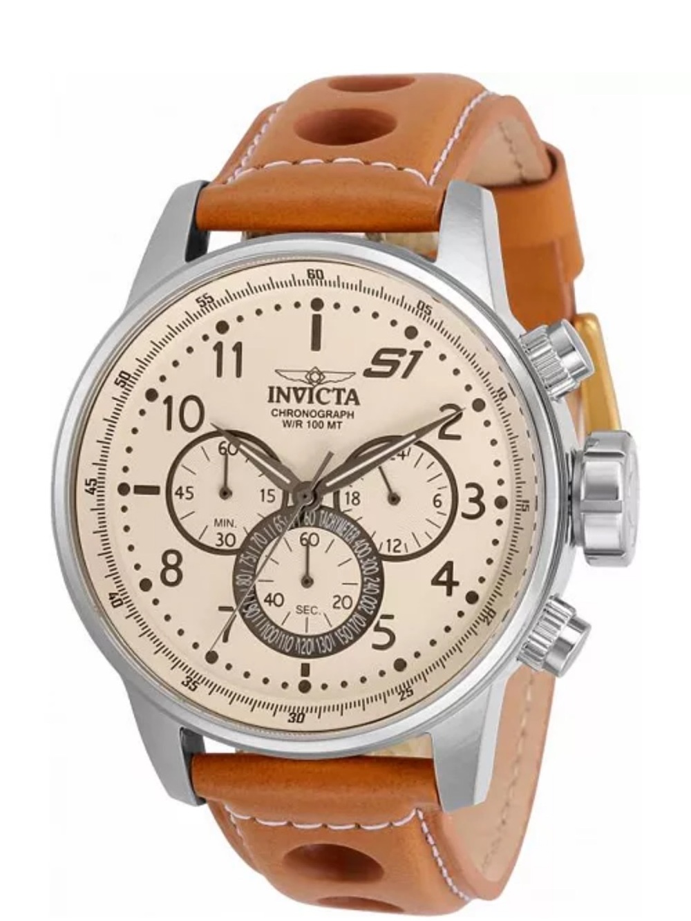 Invicta Men's 30914 S1 Rally Quartz Chronograph White Dial Watch
